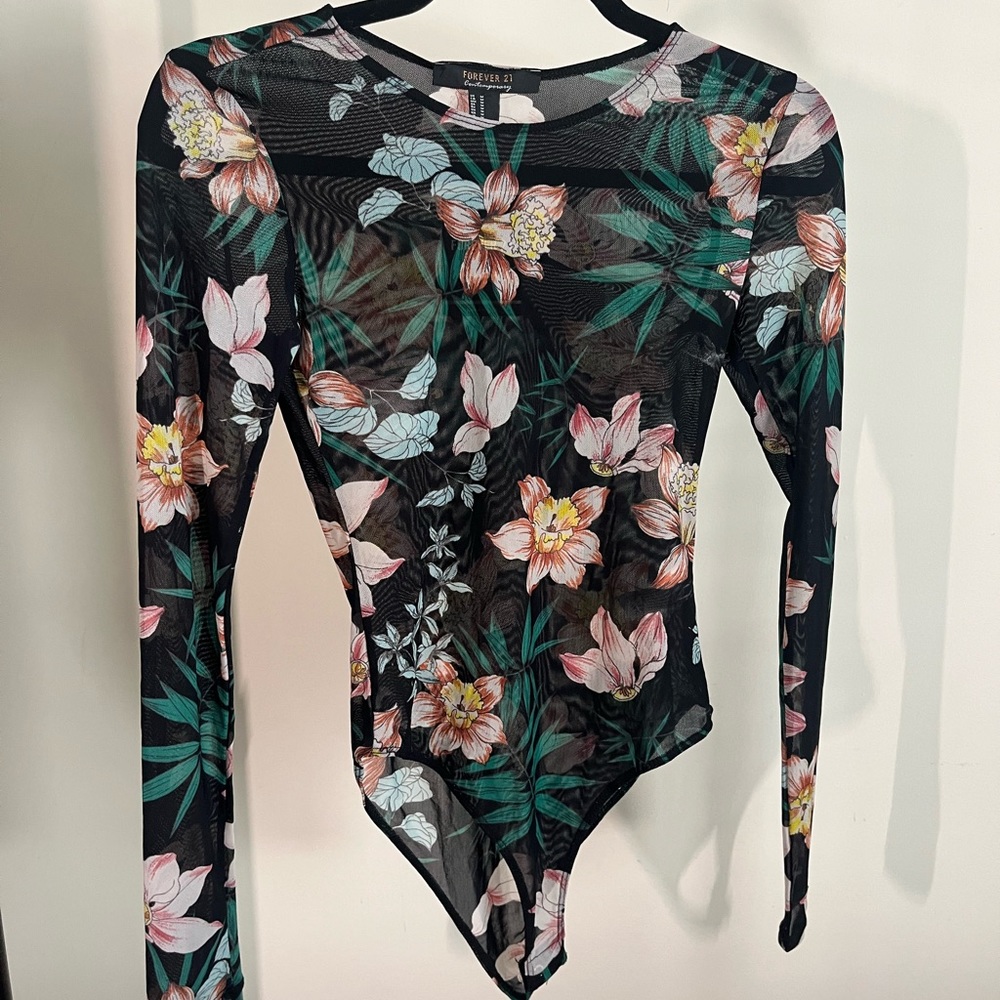 Mesh Floral Bodysuit